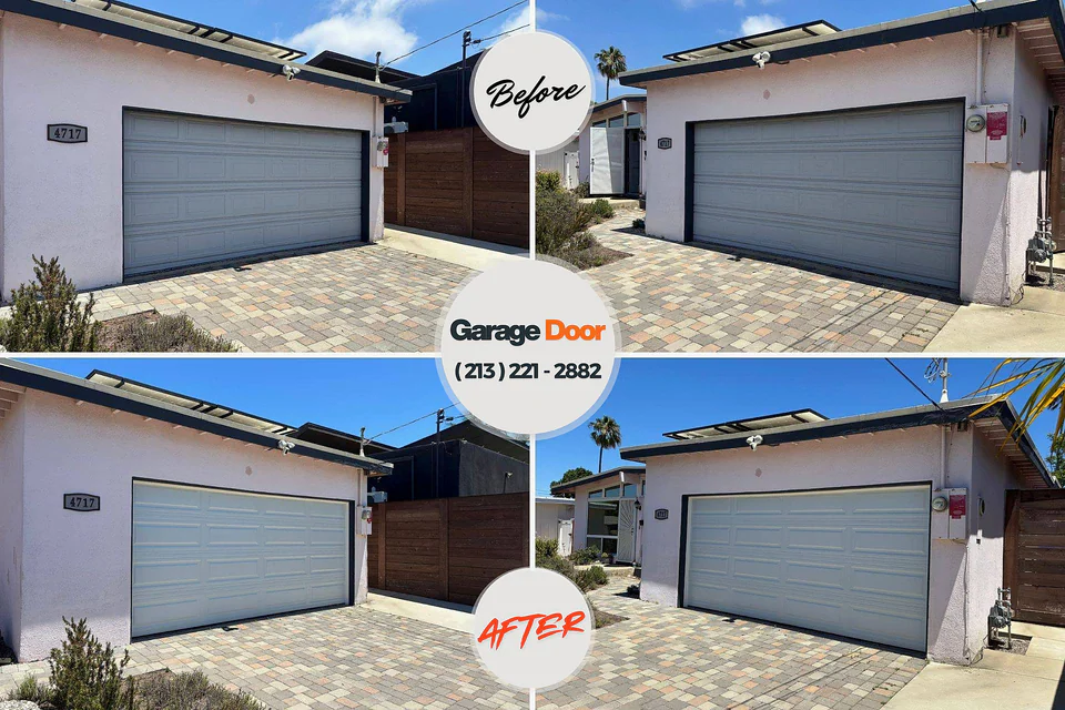 Before and after: garage door repair White House Station, NJ
